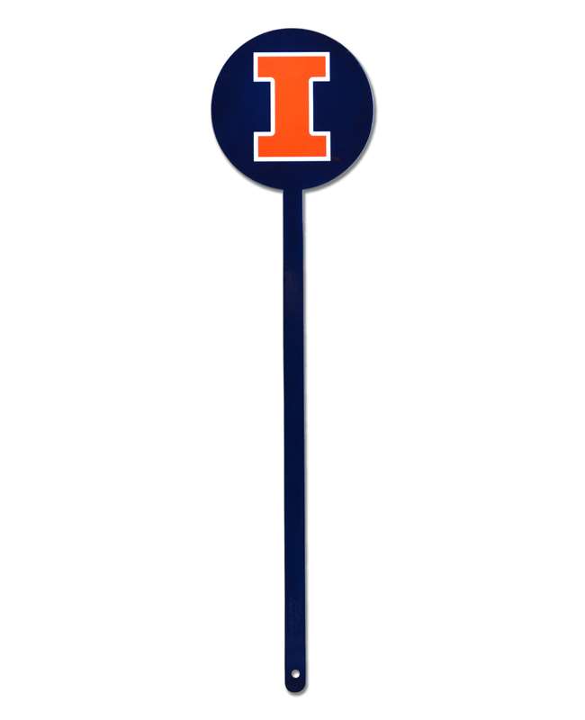 Illinois Fighting Illini Laser Cut Steel Garden Stake-Navy