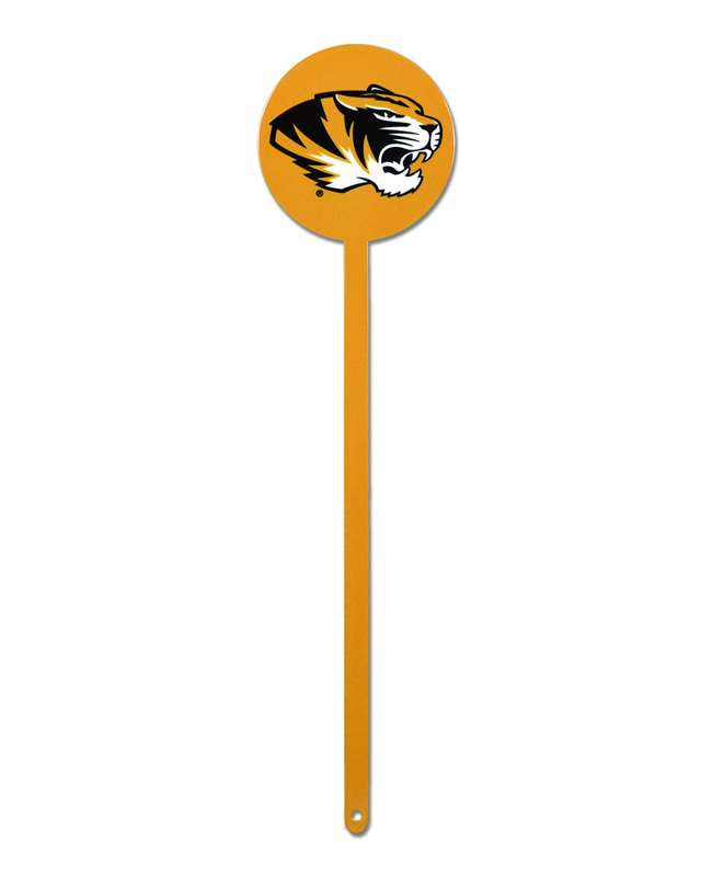 Missouri Tigers Laser Cut Steel Garden Stake-Tiger Head on Gold   