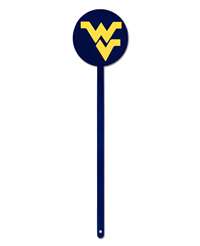 West Virginia Mountaineers Laser Cut Steel Garden Stake-Primary Logo on Blue   