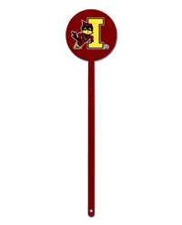 Iowa State Cyclones Laser Cut Steel Garden Stake-Red   