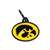 Iowa Hawkeyes Laser Cut Logo Steel Key Ring-Hawkeyes Oval   