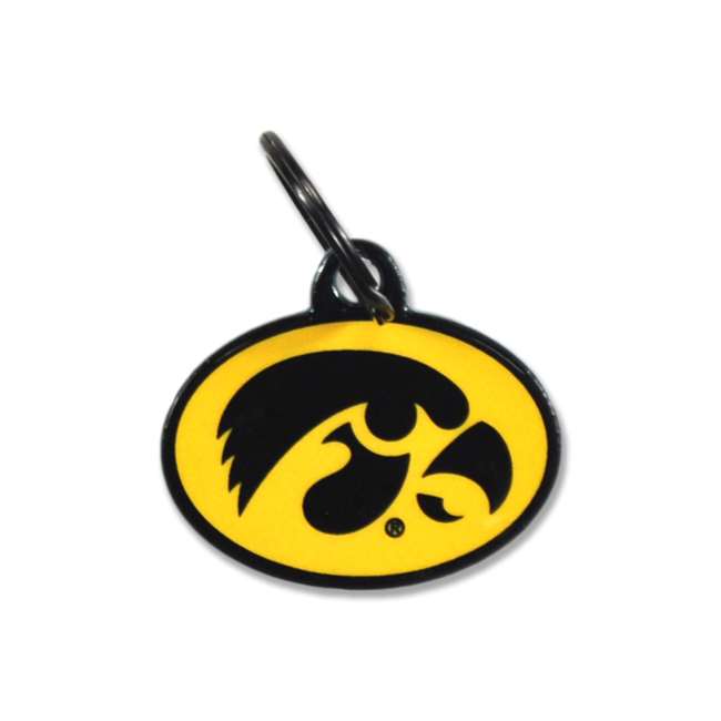 Iowa Hawkeyes Laser Cut Logo Steel Key Ring-Hawkeyes Oval   