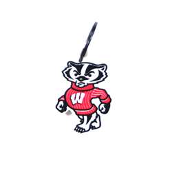 Wisconsin Badgers Laser Cut Logo Steel Key Ring-Bucky   