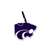 Kansas State Wildcats Laser Cut Logo Steel Key Ring-Primary Logo   