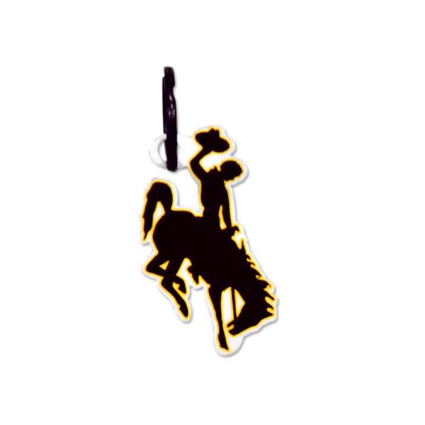Wyoming Cowboys Laser Cut Logo Steel Key Ring-Bucking Horse