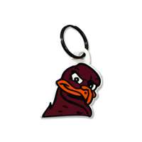 Virginia Tech Hokies Laser Cut Logo Steel Key Ring-Hokie Bird Head   