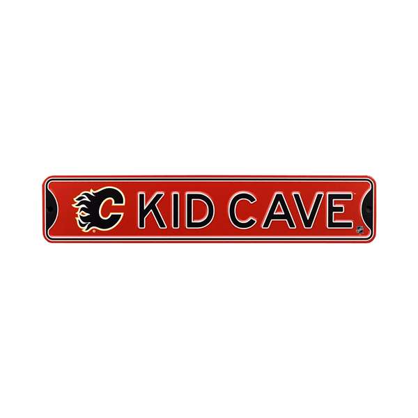 Calgary Flames  Steel Kid Cave Sign   