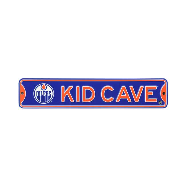 Edmonton Oilers  Steel Kid Cave Sign - Vintage Logo