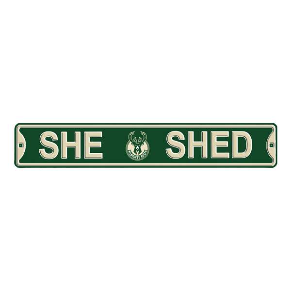 Milwaukee Bucks Steel She Shed Sign   