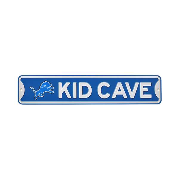 Detroit Lions Steel Kid Cave Sign- Throwback Logo (2017)   
