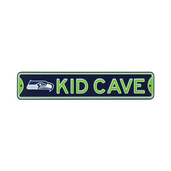 Seattle Seahawks Steel Kid Cave Sign   