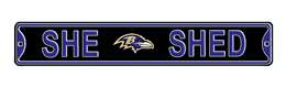 Baltimore Ravens Steel She Shed Sign   