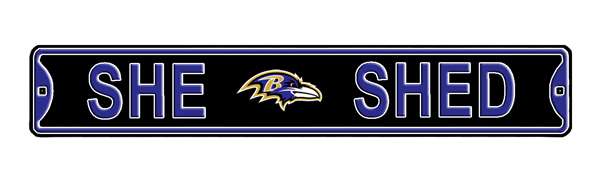 Baltimore Ravens Steel She Shed Sign   