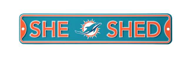 Miami Dolphins Steel She Shed Sign