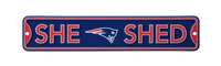 New England Patriots Steel She Shed Sign   