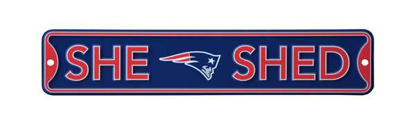 New England Patriots Steel She Shed Sign   