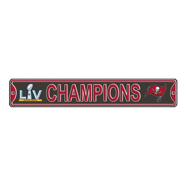 Buccaneers SBLV Champions Steel 16" Sign - CHAMPIONS   