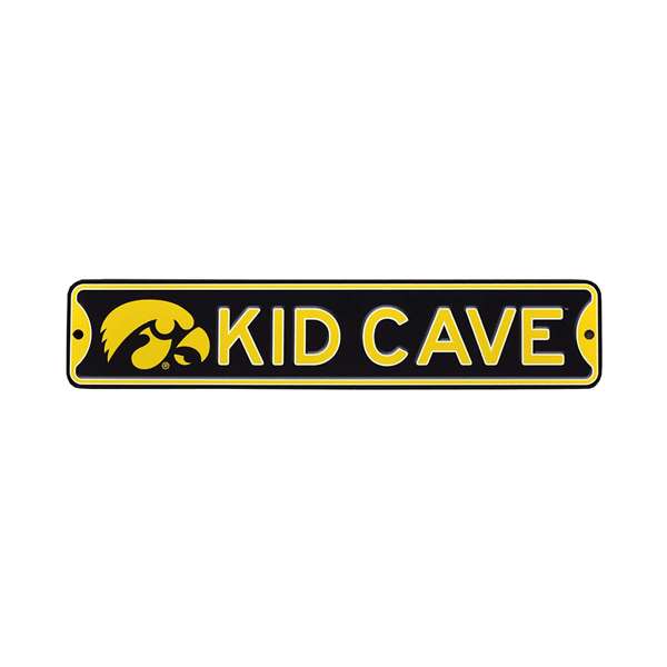 Iowa Hawkeyes  Steel Kid Cave Sign   