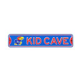 Kansas Jayhawks  Steel Kid Cave Sign   