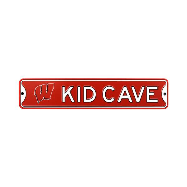 Wisconsin Badgers  Steel Kid Cave Sign   