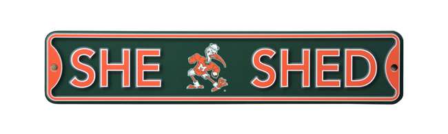 Miami Hurricanes  Steel She Shed Sign   