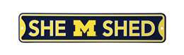 Michigan Wolverines  Steel She Shed Sign   