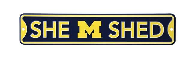 Michigan Wolverines  Steel She Shed Sign   