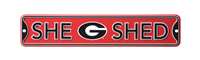 Georgia Bulldogs  Steel She Shed Sign   