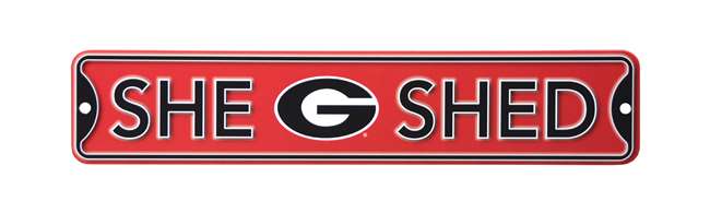 Georgia Bulldogs  Steel She Shed Sign   