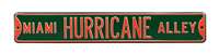 Miami Hurricanes Steel Street Sign-MIAMI HURRICANE ALLEY    