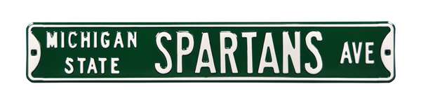 Michigan State Spartans Steel Street Sign-SPARTANS AVE    