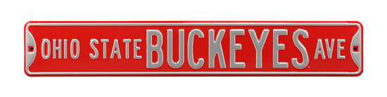 Ohio State Buckeyes Steel Street Sign-OHIO STATE BUCKEYES AVE    