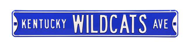 Kentucky Wildcats Steel Street Sign-KENTUCKY WILDCATS AVE    