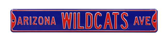 Arizona Wildcats Steel Street Sign-WILDCATS AVE    