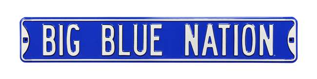 Kentucky Wildcats Steel Street Sign-BIG BLUE NATION   