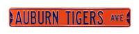 Auburn Tigers Steel Street Sign-AUBURN TIGERS AVE on Orange   