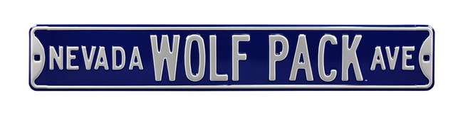 Nevada Wolfpack Steel Street Sign-NEVADA WOLF PACK AVE    