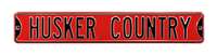 Nebraska Cornhuskers Steel Street Sign-HUSKER COUNTRY    