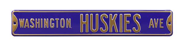 Washington Huskies Steel Street Sign-WASHINGTON HUSKIES AVE    