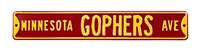 Minnesota Golden Gophers Steel Street Sign-MINNESOTA GOPHERS AVE    