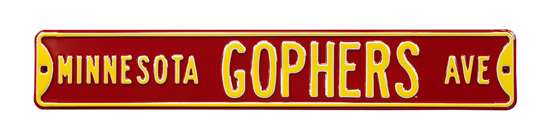 Minnesota Golden Gophers Steel Street Sign-MINNESOTA GOPHERS AVE    