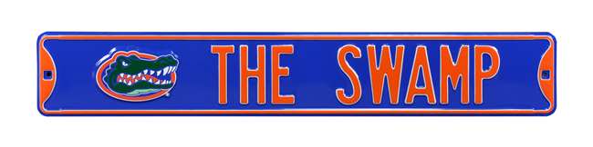 Florida Gators Steel Street Sign with Logo-THE SWAMP   