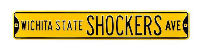 Wichita State Shockers Steel Street Sign-WICHITA STATE SHOCKERS AVE    