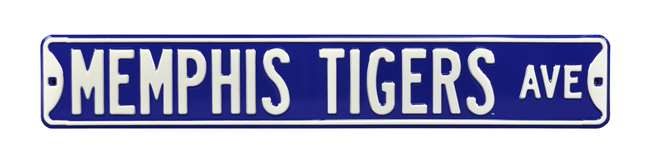 Memphis Tigers Steel Street Sign-MEMPHIS TIGERS AVE    