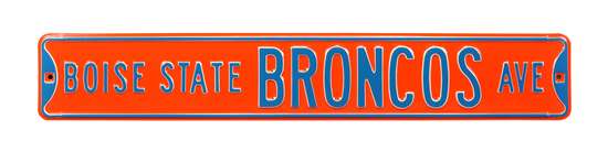 Boise State Broncos Steel Street Sign-BOISE STATE BRONCOS AVE    