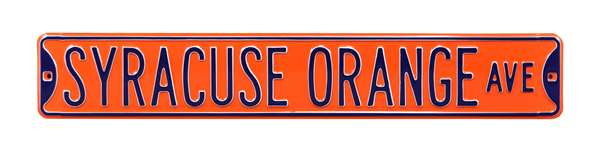 Syracuse Orange Steel Street Sign-SYRACUSE ORANGE AVE    