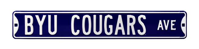 BYU Cougars Steel Street Sign-BYU COUGARS AVE    