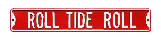 Alabama Crimson Tide Steel Street Sign-ROLL TIDE ROLL    