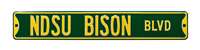 North Dakota State Steel Street Sign-NDSU BISON BLVD    