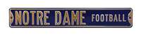 Notre Dame Steel Street Sign-NOTRE DAME FOOTBALL    